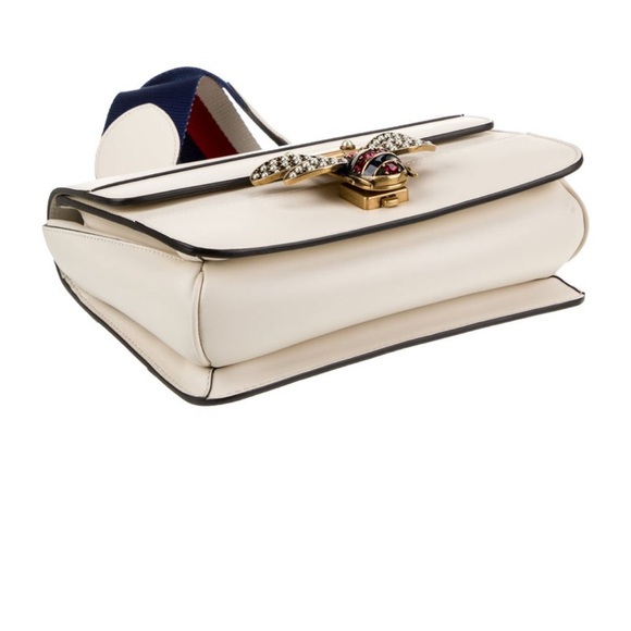 Gucci Queen Margaret Bee Clasp Bag - White/Ivory Calfskin Leather - Model 476542 - Picture 9 of 11